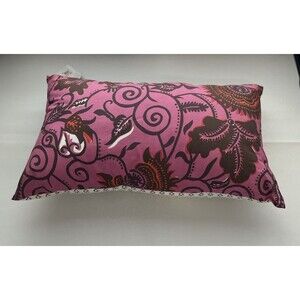 West Elm Pink Floral Fauna Lumbar Double Sided Throw Pillow NWT